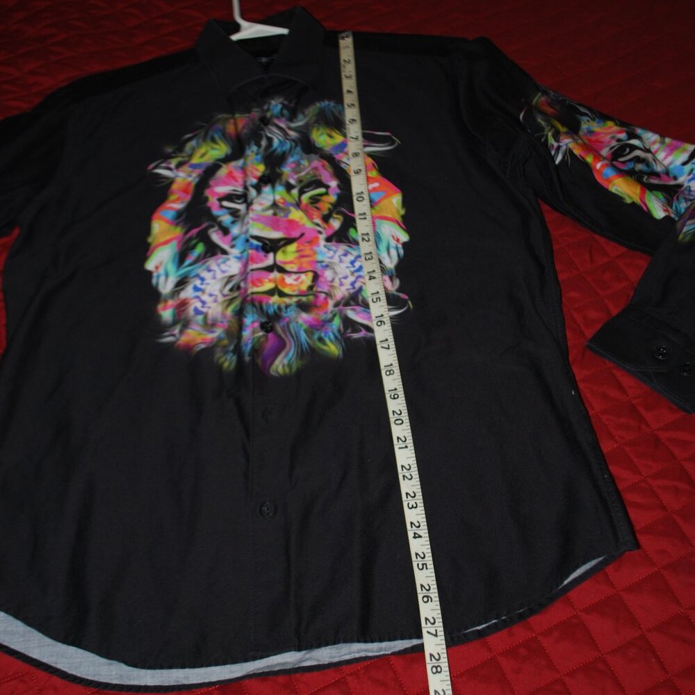 MACEOO Colorful Lion Button-down Shirt - Picture 6 of 9